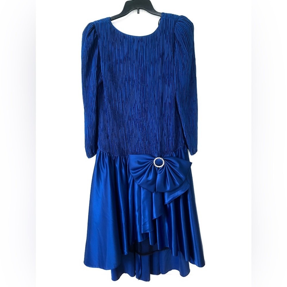 Beautiful Royal Blue Vintage Cattiva by Maya Jornot Party Dress 1980's